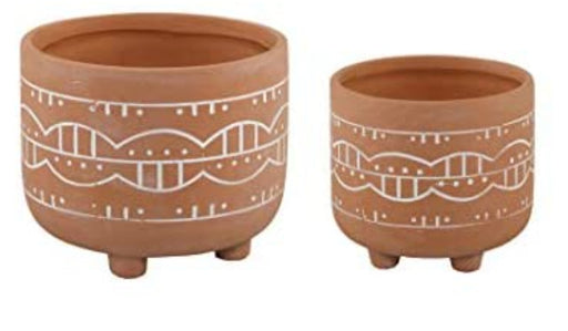 Navajo Terracotta Pot With White Accents