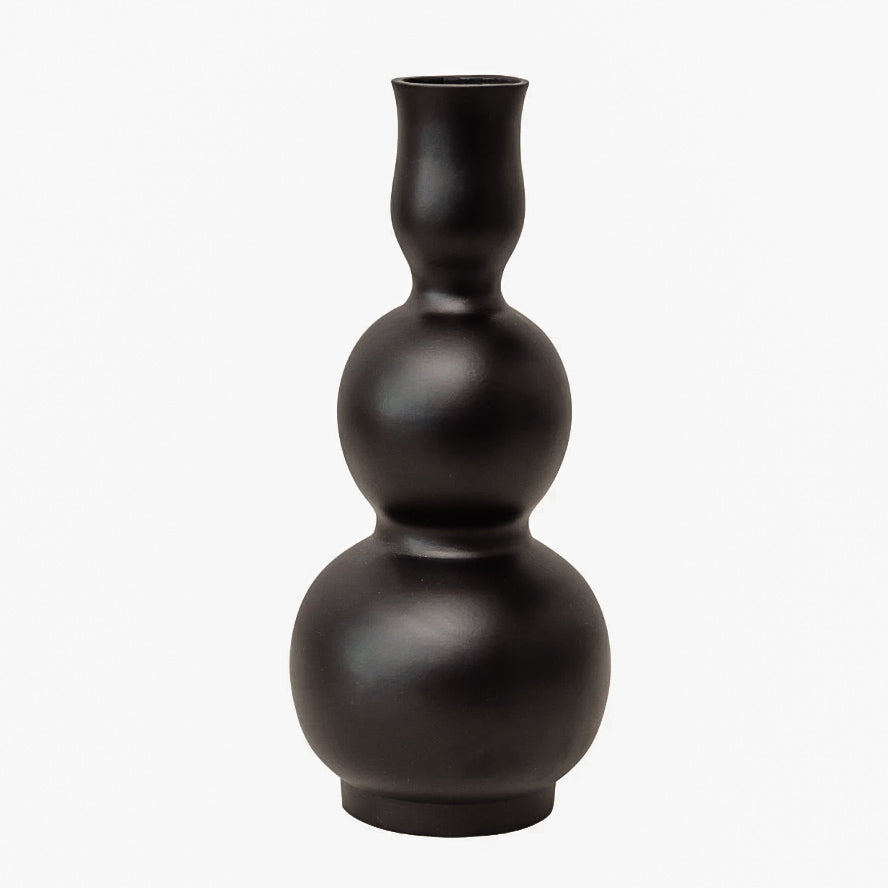 Black Aluminum Vase