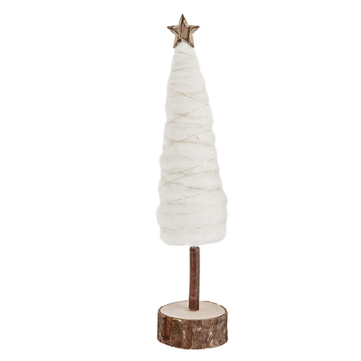 White Wool Christmas Tree With Star