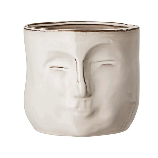Stoneware Planter With Face