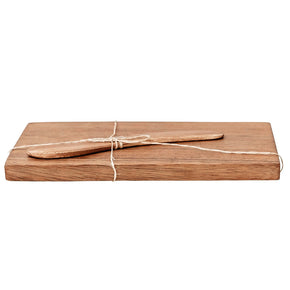 Acacia Wood Cheese Board With Canape Knife