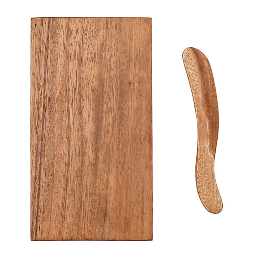 Acacia Wood Cheese Board With Canape Knife