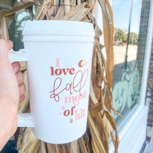 "I Love Fall Most Of All" Thermos Mug