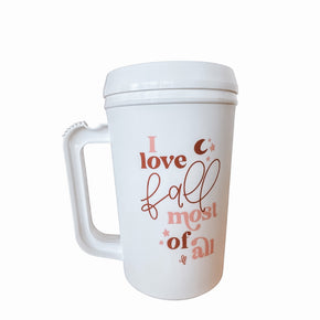 "I Love Fall Most Of All" Thermos Mug