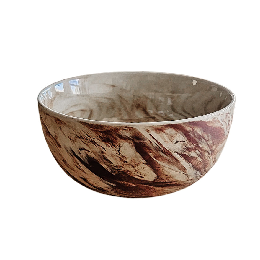 Brown Marble Earthenware Bowl